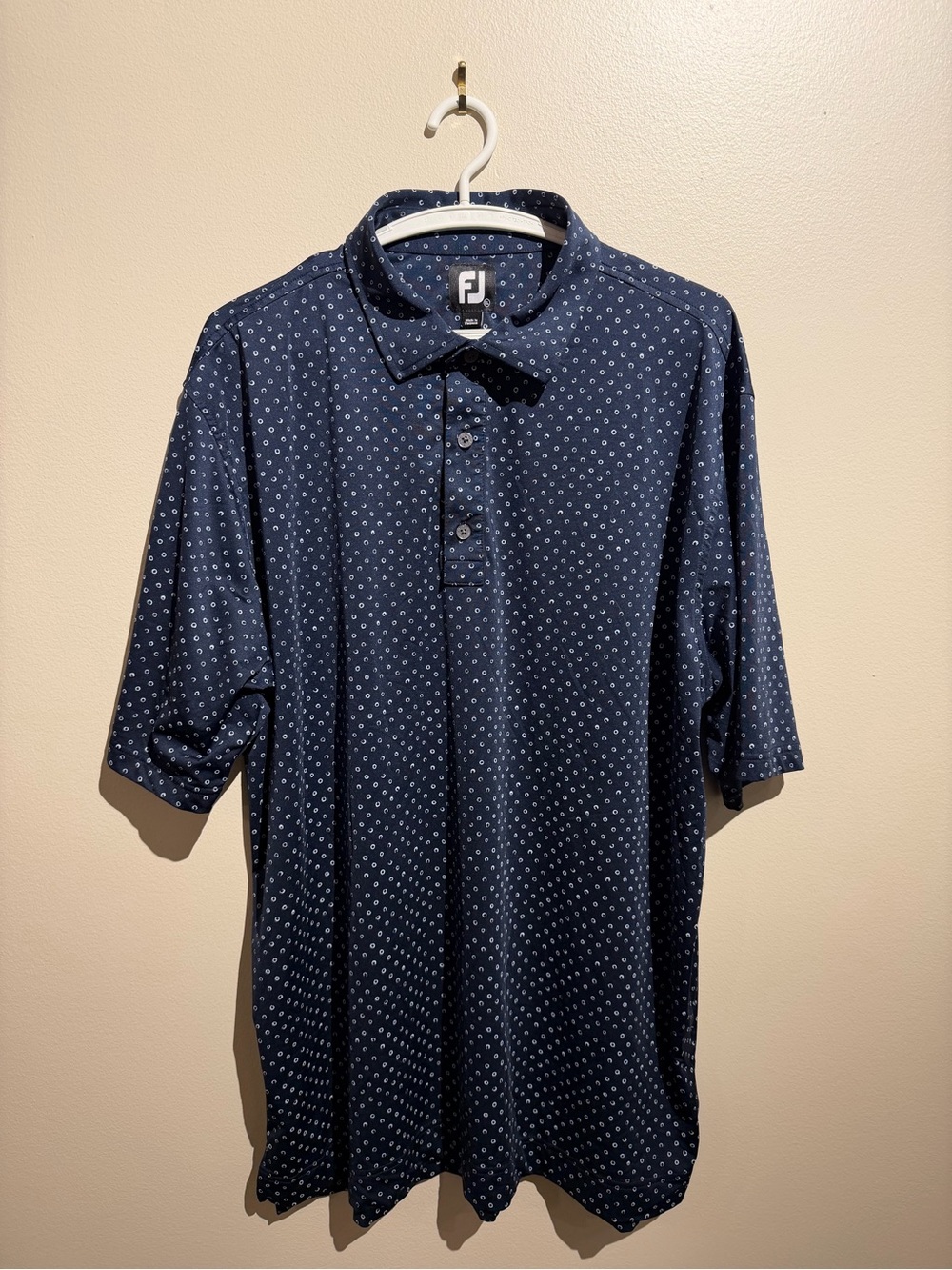 Footjoy Men's Golf Polo XL Dark Blue Stitched Logo